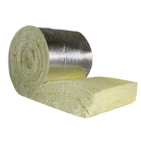 Rouleau de laine de verre insonorisant et isolant thermique NRC 1.0, 12 kg/m³, 200 mm, en aluminium, pour toiture et bâtiment - Vente en gros