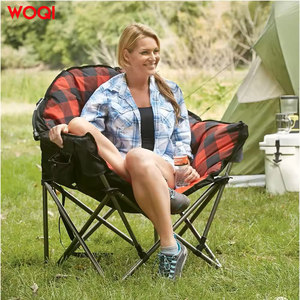 Silla Plegable para Exteriores Woqi, Silla Reclinable de Aluminio y Acero para Jardín y Camping, Color Escarlata, 71x89x99cm - Product Image 4