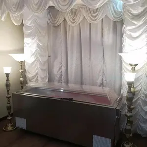 transparent casket chiller body preserve for funeral viewing