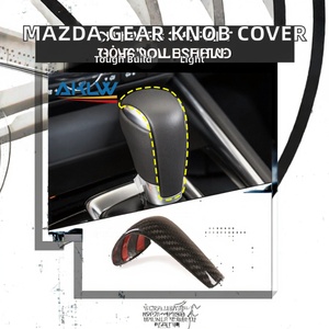 ลูกบิดเกียร์รถคาร์บอนไฟเบอร์แท้ฝาครอบตกแต่งสำหรับมาสด้า CX-3/4/5/8/9 MAZDA 6 Axela Atenza 2014-2020 - Product Image 3