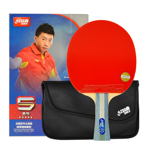 Raquette de tennis de table Double Happiness 5 étoiles 5002 Poignée horizontale 5006 Poignée droite Caoutchouc double face inversé - Product Image 1