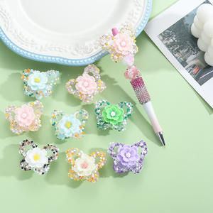 2025 Hand-Painted Colorful <b>butterfly</b> Flower Lucite Irregular Shape Creative DIY Crafting Pen Jewelry Making <b>Bracelet</b> Necklace - Product Image 1