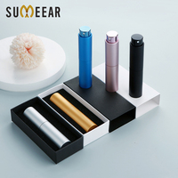 SUMEEAR Flacons de parfum rotatifs de 10 ml avec coque en aluminium détachable, revêtement en verre, recharge de voyage, logo personnalisé, carton de sécurité