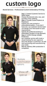 Uniforme <span class=keywords><strong>de</strong></span> Restaurante Comercial Duradero, Transpirable, Resistente a las Arrugas, Personalizado con Bordado/Estampado, Ropa <span class=keywords><strong>de</strong></span> Trabajo para Camareros <span class=keywords><strong>de</strong></span> Hotel y Cafetería - Product Image 3