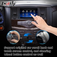 صندوق ملاحة لاسلكي بنظامي Carplay و Android لسيارات نيسان باترول / أرمادا 2011-2017 مع واجهة تشغيل يوتيوب ونتفليكس ومتجر الفيديو
