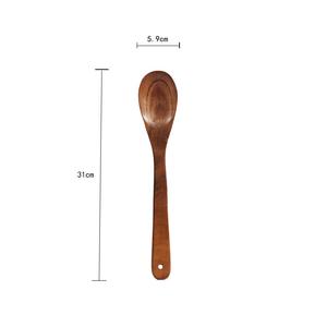 Vente en gros d'ustensiles de cuisine antiadhésifs, grattoir, spatule, casserole, cuillère, ustensiles de cuisine en bois de <span class=keywords><strong>bambou</strong></span> pour ustensiles de cuisine - Product Image 6