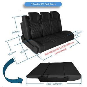 Siège arrière de luxe à 3 sections pour <span class=keywords><strong>camping</strong></span>-<span class=keywords><strong>car</strong></span> avec revêtement en cuir PU, imperméable et <span class=keywords><strong>mousse</strong></span> confortable - Product Image 2