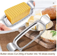 Coupe-fromage et trancheuse à beurre multifonctionnel en acier inoxydable pour le contrôle des portions, outil de cuisine, coupe-œufs