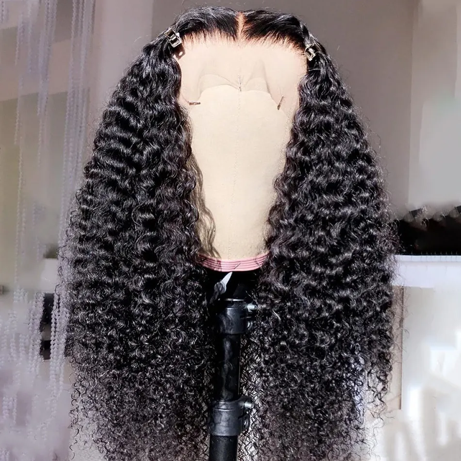 HD फीता wigs ललाट मानव बाल Wigs काले महिलाओं के लिए थोक रेमी ब्राजील घुंघराले फीता सामने विग पूर्व-Plucked बच्चे के बाल के साथ