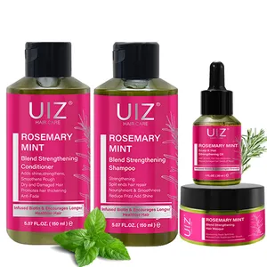 Wholesale Rosemary Mint Strengthening Rosemary Shampoo Conditioner And Oil Hair Care Anti Dandruff Damaged Repair Hair Mask Set