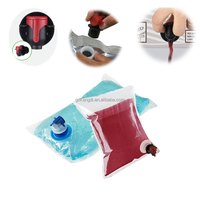 96oz 3L aluminium aseptique BIB sac dans une boîte distributeur de vin 5L 10L jus liquide vin emballage sac avec robinet robinet d'eau en plastique