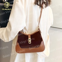 18inx53Inch Texture captivante Changement de couleur Finition miroir Cuir synthétique PU gaufré crocodile pour sacs à main