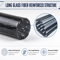PA12 LGF Granulés de Polyamide 12 renforcés de fibres de verre longues, matière première plastique d'ingénierie à haute rigidité pour injection
