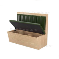 Banc de restaurant rembourré avec cadre en bois, siège de banquette commerciale avec dossier haut pour café, bar, restaurant