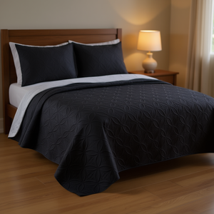 Housse de couette ultra légère Neo Pinsonic, polyester uni teint, toutes saisons, literie moderne, lavable en machine - Product Image 2