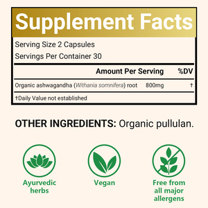 Cápsulas de Extracto de Raíz de Ashwagandha Orgánica Pura de Marca Privada - Product Image 6