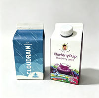 Boîte d'emballage de luxe personnalisée pour boissons, jus et lait, impression quadricolore, vente en gros Guangdong