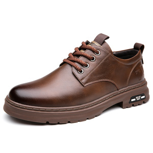 Scarpe in Pelle Fatte a Mano per Uomo, Stile Business Casual Retrò, Design con Lacci, Suola Morbida e Tomaia in Pelle Traspirante - Product Image 5
