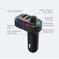 C12 Typ-C Auto ladegerät FM-Sender BT5.0 Audio MP3-Player 2 USB-Anschlüsse PD3.1 Schnell lade adapter OTP-Schutz für Laptops