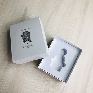 Custom White Rigid Perfume <b>Boxes</b> with Silver Foil Print - Luxury Perfume Packaging <b>Boxes</b> with Custom Foam Insert Gift <b>Boxes</b> - Product Image 2