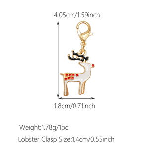 Colgante de decoración navideña de aleación con diseño de dibujos animados, pequeño, adecuado para ropa, bolsos, zapatos, sombreros y llaveros. - Product Image 6