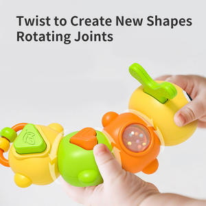 Jouets éducatifs, jouets en plastique en forme de chenille, jouets interactifs parents-enfants, jouets amusants pour bébés rampants, enfants - Product Image 4
