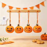 Nouvel Arrivage en Gros : Adorables Porte-clés Peluche Citrouille Maléfique d'Halloween – Cadeaux d'Anniversaire pour Pendentifs de Sac à Dos et Accessoires