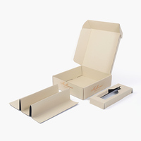Emballages en papier pour petits cadeaux biodégradables, inserts rigides, lettres personnalisées en estampage à chaud, boîte de colisage en carton ondulé