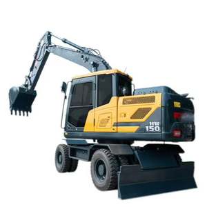 Excavatrices Hw150 de 15 tonnes, machines de construction industrielles d'occasion avec moteur, pompe, PLC et boîte de vitesses pour excavatrices sur roues - Product Image 1