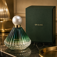 Flacon de parfum en verre personnalisé de luxe 50 ml 100 ml, flacon de parfum vide magnétique avec boîte, couvercle magnétique