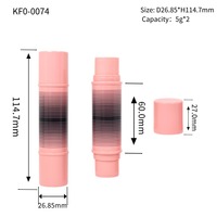 Emballage de maquillage Offre Spéciale Tube de rouge à lèvres en plastique à double extrémité Concealer Contour Stick Container 2 N 1