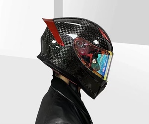 Hot bán New Mũ bảo hiểm an toàn sợi carbon full mặt xe máy Mũ bảo hiểm cho người lớn - Product Image 4