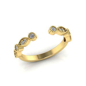 Bague en argent massif 925 de qualité supérieure, faite à la main en Inde, plaquée or 18 carats, réglable, bijou d'anniversaire avec zircon, vente en gros - Product Image 1