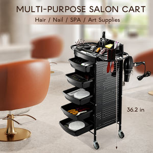 5-दराज लोहे के बाल सैलून कार्ट वर्कटॉप सैलून ट्रॉली के साथ रोलिंग सौंदर्य भंडारण अनुकूलन योग्य हेयरड्रेसर स्पा ट्रॉली - Product Image 2
