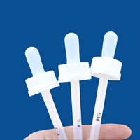 Bouchon de pipette en plastique calibré avec compte-gouttes marqué pour couvercles et fermetures de bouteilles d'huile essentielle de pipette graduée en verre
