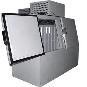Bidone del refrigeratore per ghiaccio con compressore a doppia porta obliqua