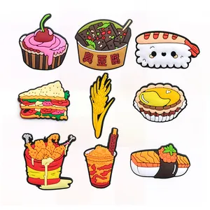 Hot Sell Classic 2D Food Shoe Charms for Clog Custom Plastic Candy Charms for Wristband Gift Decoration by DHL/Fedex