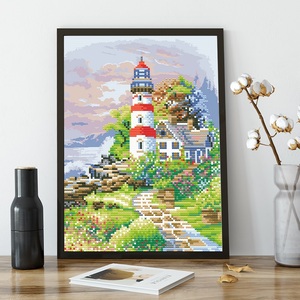 Nuovo Design personalizzato Scenic landscape <span class=keywords><strong>Castle</strong></span> style Wall <span class=keywords><strong>Art</strong></span> decorazioni appese pittura diamante fai da te per soggiorno camera da letto - Product Image 2