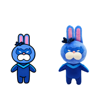 Conception personnalisée de jouet en peluche lapin, mascotte lapin en peluche sur mesure, fabricant OEM ODM de lapins en peluche doux pour cadeaux d'enfants