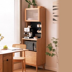 Nordic Solid Wood Slab Sideboard Oak 900mm Plus <b>Storage</b> Cabinet Living Room Tea Cabinet - Product Image 1