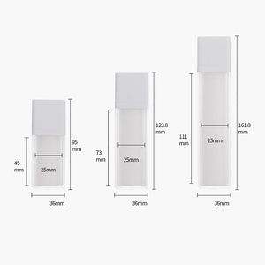 Flacon de lotion transparent givré en plastique 15ml 30ml 50ml, tube avec pompe airless rotative à levage, pulvérisateur sous vide, emballage cosmétique - Product Image 2