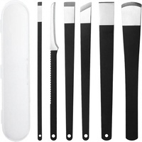 MS-1455 Kit portable d'élimination des ongles incarnés avec boîte de rangement, outils de soin des pieds pour adultes (rasoir à callosités, couteau de pédicure, outil pour peaux mortes)