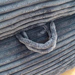 Fauteuil pouf surdimensionné de luxe moderne avec pieds en bois, tissu en velours côtelé écologique – Chaise d'appoint confortable pour salon et chambre à coucher - Product Image 5