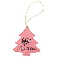Ornements de Noël suspendus en similicuir PU personnalisables vierges, gravables au laser, pour cadeaux d'entreprise et articles promotionnels d'église, vente en gros