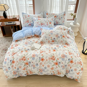 Ensemble <span class=keywords><strong>de</strong></span> literie <span class=keywords><strong>imprimé</strong></span> en coton <span class=keywords><strong>de</strong></span> haute qualité ensembles <span class=keywords><strong>de</strong></span> <span class=keywords><strong>housse</strong></span> <span class=keywords><strong>de</strong></span> <span class=keywords><strong>couette</strong></span> <span class=keywords><strong>de</strong></span> luxe ensemble <span class=keywords><strong>de</strong></span> literie <span class=keywords><strong>imprimé</strong></span> en coton 3 pièces/4 pièces drap <span class=keywords><strong>housse</strong></span> drap plat - Product Image 4