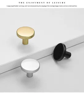 <b>Single</b> Hole Gold Storage Rack Cabinet <b>Wardrobe</b> Door Handle Black Drawer Hardware New Chinese Style Small - Product Image 3