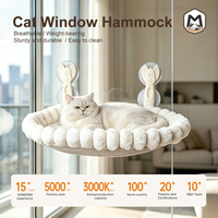 Étagère suspendue pour chat, hamac de fenêtre pour chat 34*50CM avec ventouses robustes, perchoir pour chat sans perçage pour vitre de fenêtre