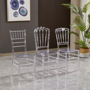 Hôtel moderne en plastique mariage Chiavari chaise clair Banquet acrylique extérieur événement Chiavari chaise