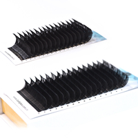 LashPlus Fournisseur 0.02 0.03 Boîte à cils en papier cachemire noir mat Plateaux à cils de marque privée Plateaux d'extension de cils en soie de cachemire
