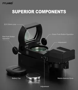 Nhà Máy Giá 4 recticle Red Dot phạm vi Sight Red Green illumiation phản xạ ngoài trời Phạm vi quang